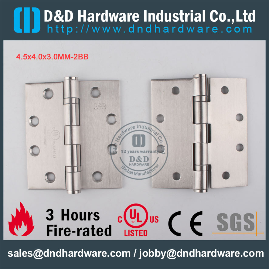 شهادة D & D أجهزة CE 4.5x4.0x3.0-2bb الباب المفصلي DDSS001
