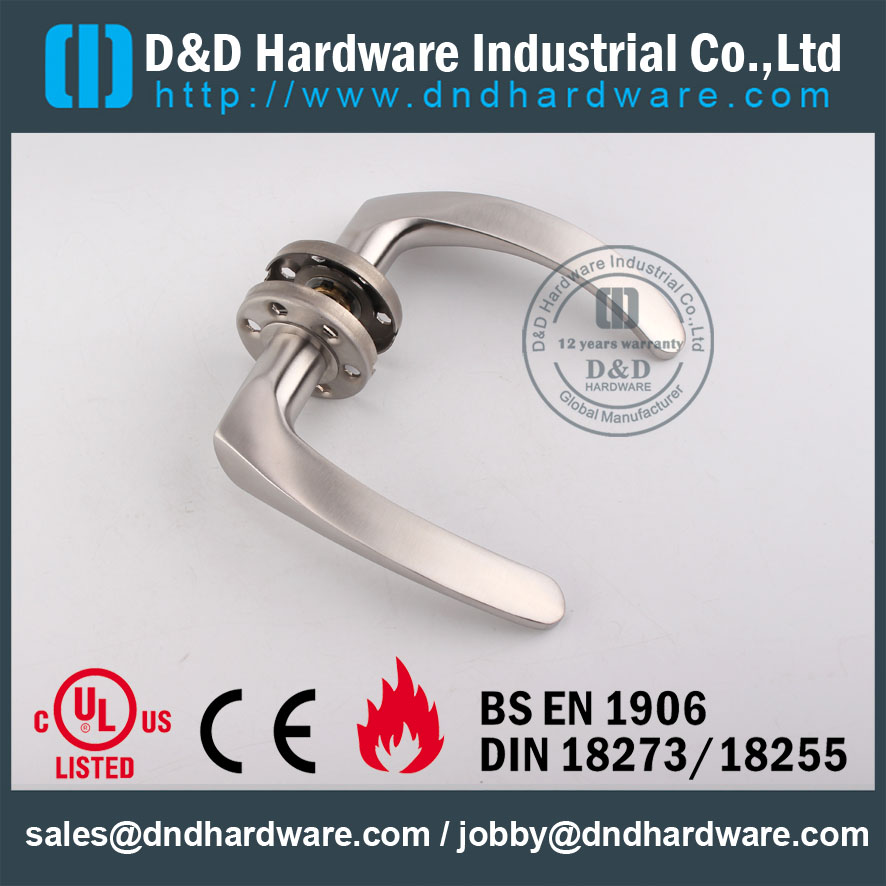 الفولاذ المقاوم للصدأ 304 دخول مقبض رافعة الصلبة للأبواب الخشبية- DDSH013