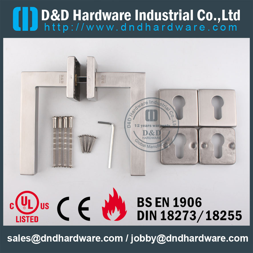 D & amp؛ D Hardware-SS304 Square Hollow Lever handle DDTH019