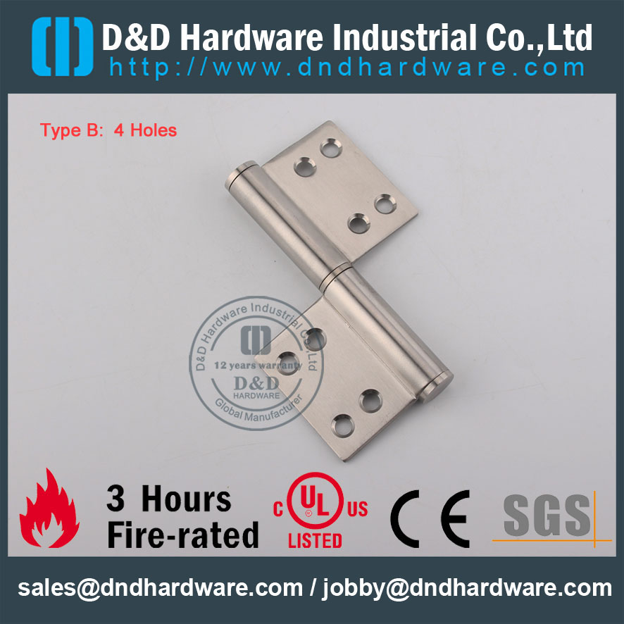 د & د اكسسوارات الأبواب الأجهزة الفولاذ المقاوم للصدأ الباب المفصلي DDSS030_B