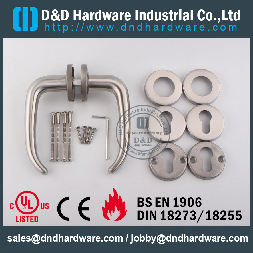 D & amp؛ D Hardware-UL Standard Europe Solid Door handle DDSH004