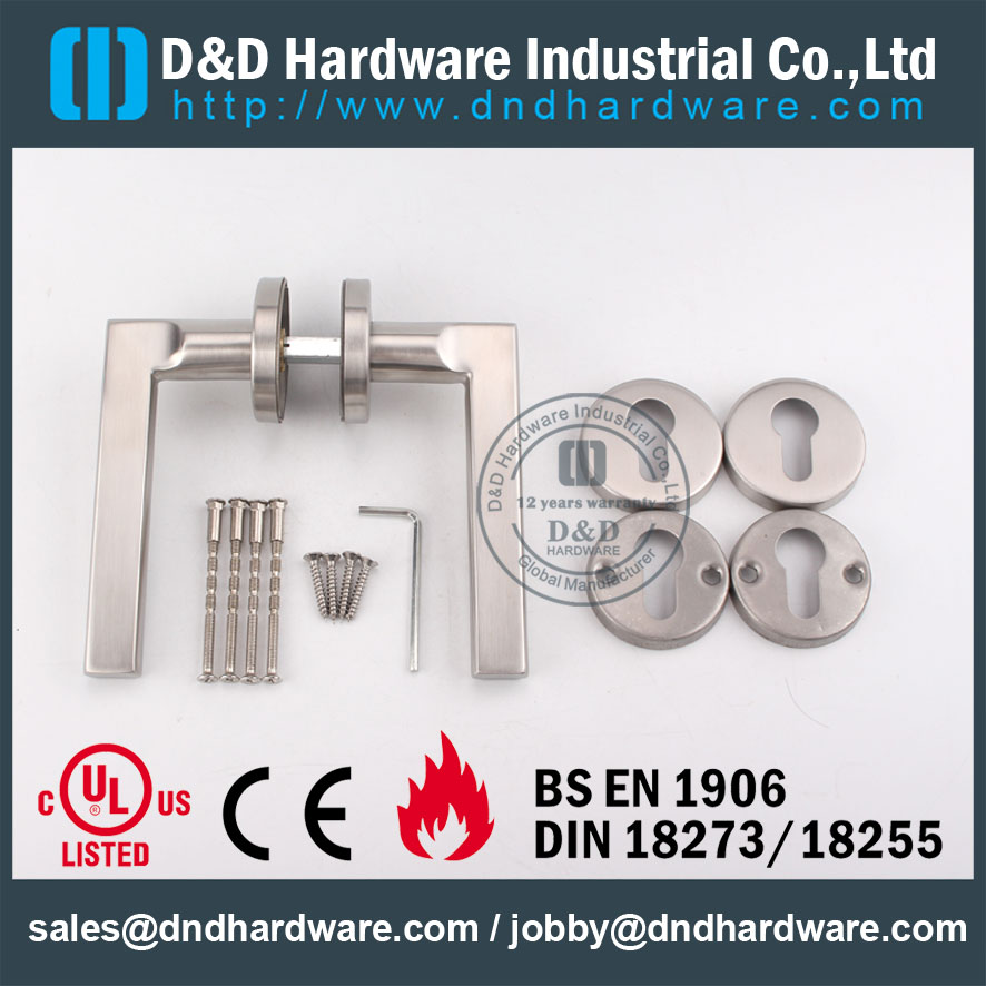D & amp؛ D Hardware-SS304 مقبض باب جوفاء مع شهادة مقاومة للحريق DDTH035