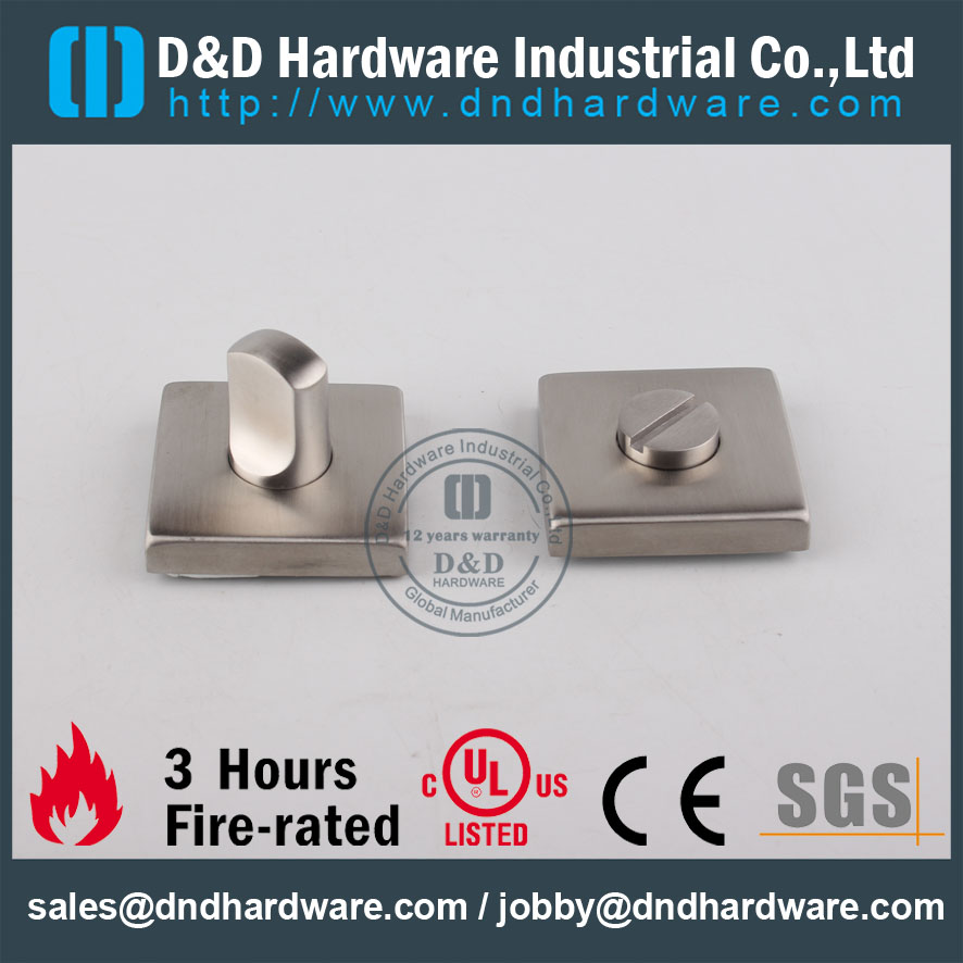 D & D الأجهزة الفولاذ المقاوم للصدأ 304 Toliet Door Knob مع مؤشر DDIK004
