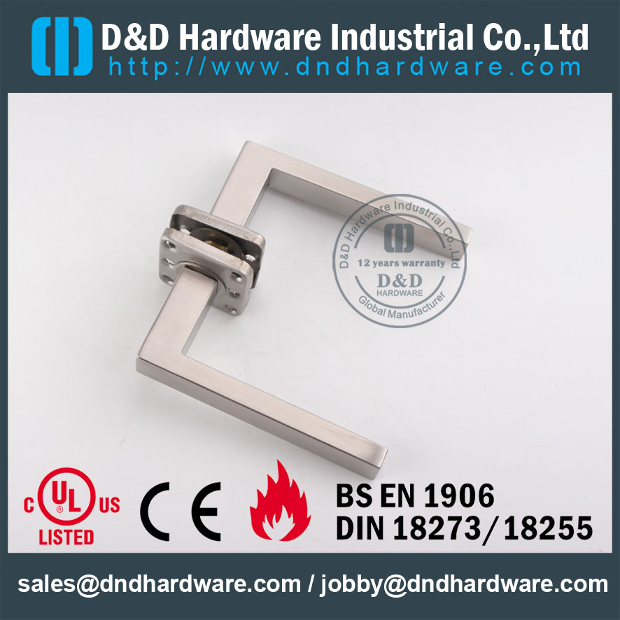 D & amp؛ D Hardware-SS304 Square Tube Lever handle DDTH020