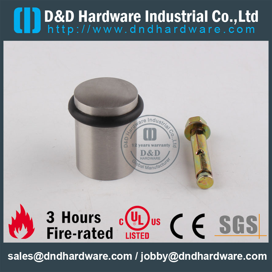 D&D Hardware-Euro Interior Metal Door SS304 Door Stopper DDDS011