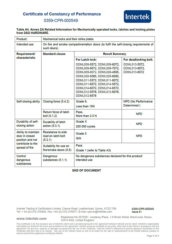 CE قفل 200 000 دورات اختبار -D & D الأجهزة P4