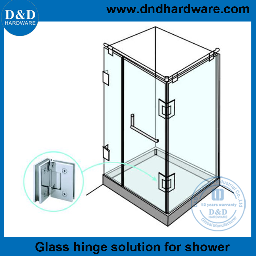 مفصلات الاستحمام SS316 من الزجاج إلى الزجاج- DDGH002