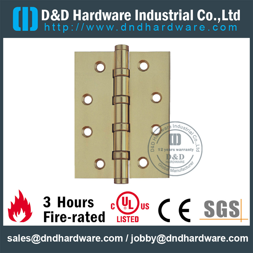 DDBH006 Solid Brass 4 Ball Ball Hinge-D & D Hardware