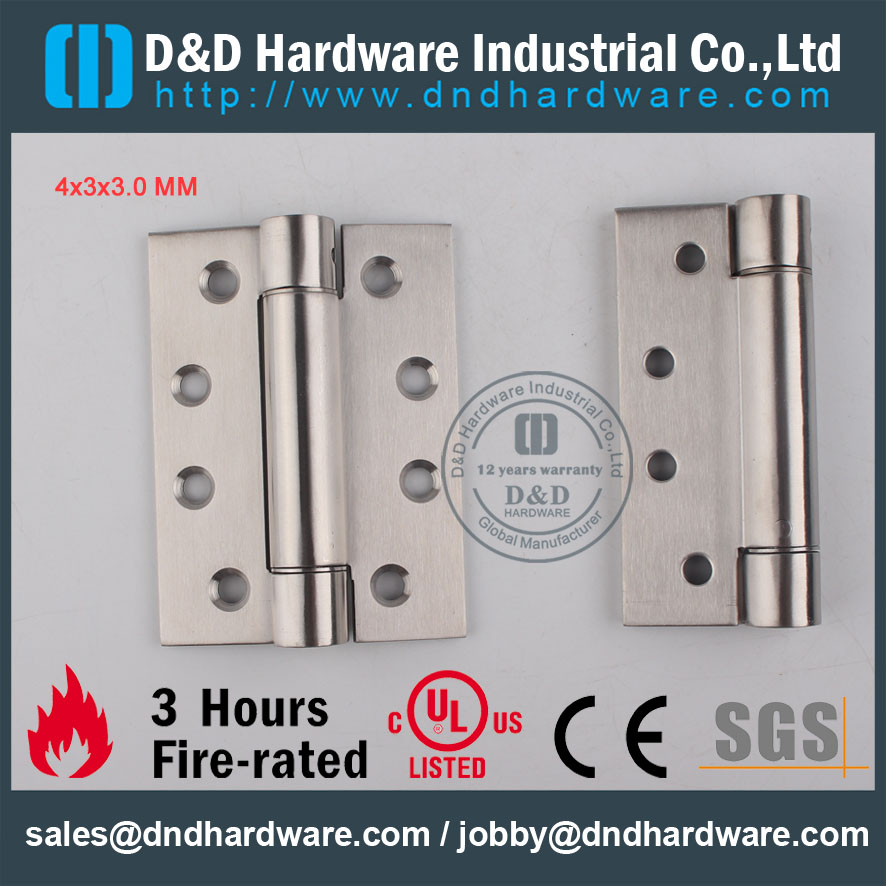D & D الأجهزة النار المقصورة الباب واحد عمل واحد الربيع المفصلي DDSS033