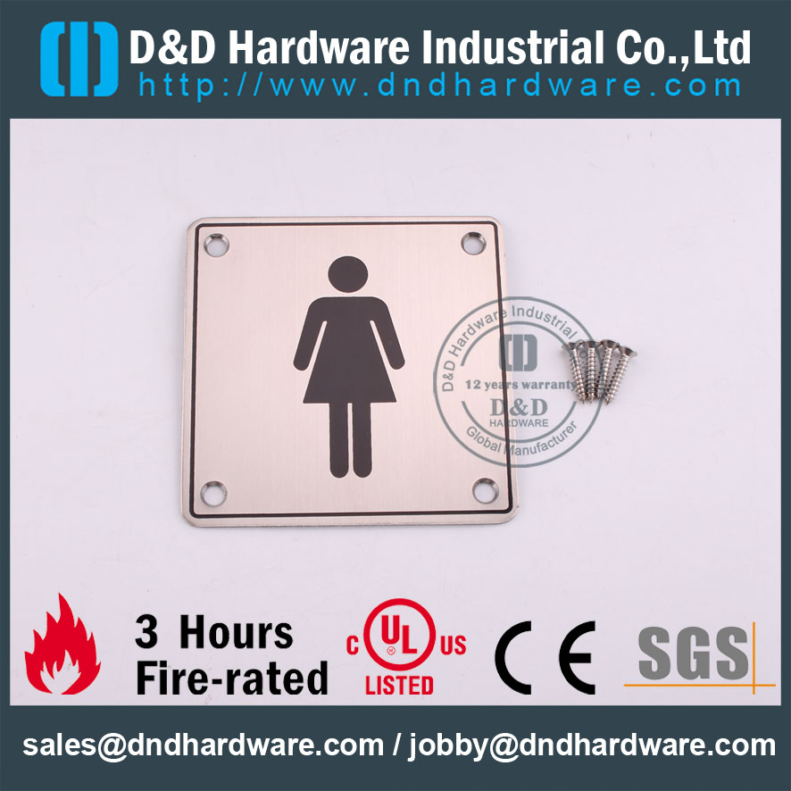D & أمبير ؛ D الأجهزة مربع SS304 أنثى 100x100mm Washroon تسجيل لوحة DDSP002