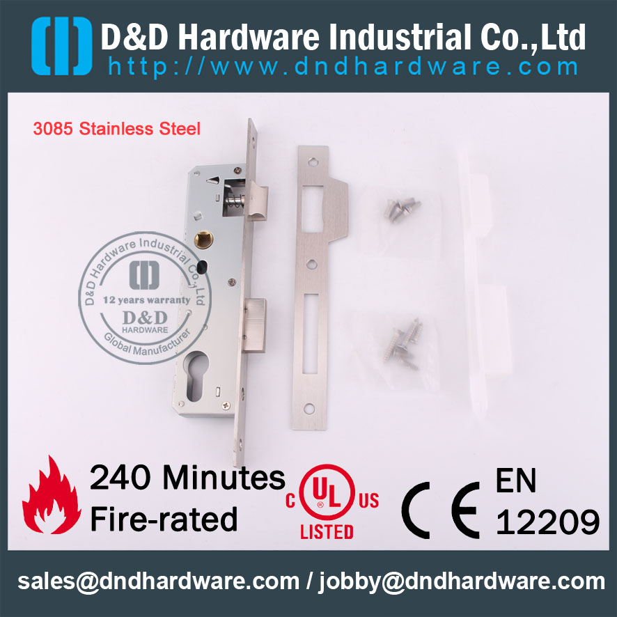 D & D Hardware-3085 الفولاذ المقاوم للصدأ ديكور تصميم نقر قفل DDML021