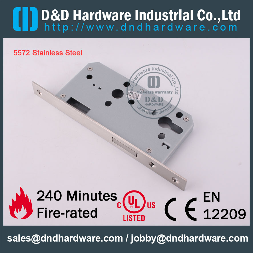 D & D Hardware-SS304 الباب الملحقات النار تصنيف Deadbolt قفل DDML013