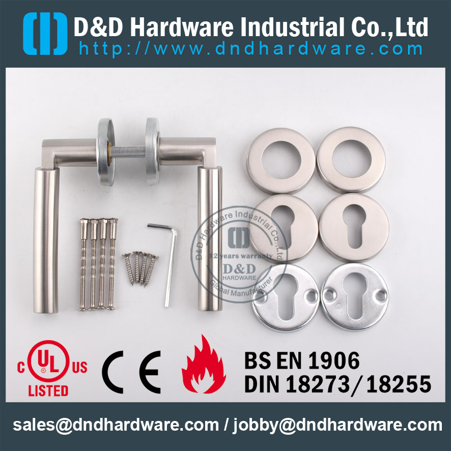 D & amp؛ D Hardware-Fire مصنفة SS304 مقبض الباب الصلب DDSH017