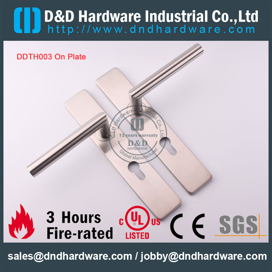 D & أمبير ؛ D الأجهزة الفولاذ المقاوم للصدأ الباب مقبض الباب ليفر على لوحة DDTP004