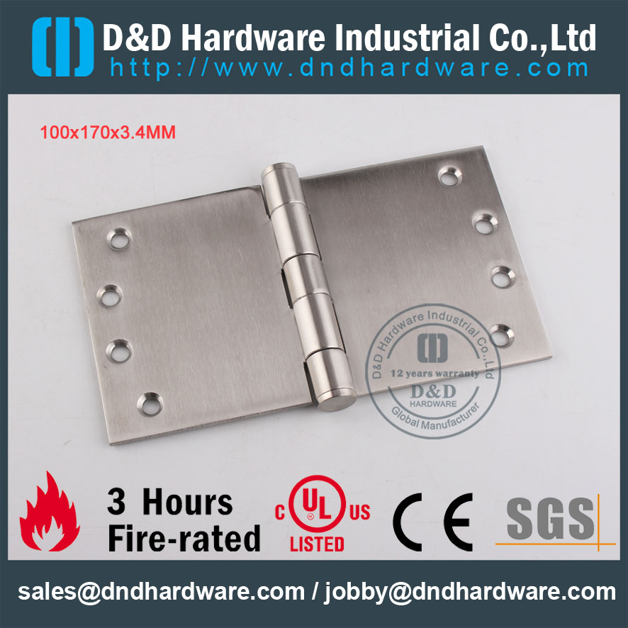 D & D الأجهزة والفولاذ المقاوم للصدأ 100x170x3.4mm الإسقاط المفصلي DDSS049