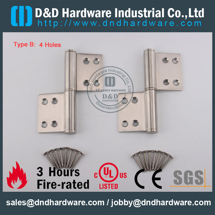 D & D الأجهزة - شهادة CE Fire Rag Flag Hinge DDSS030_B