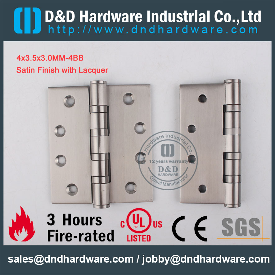 D & D أجهزة الأجهزة CE النار تصنيف SS304 الباب المفصلي DDSS002