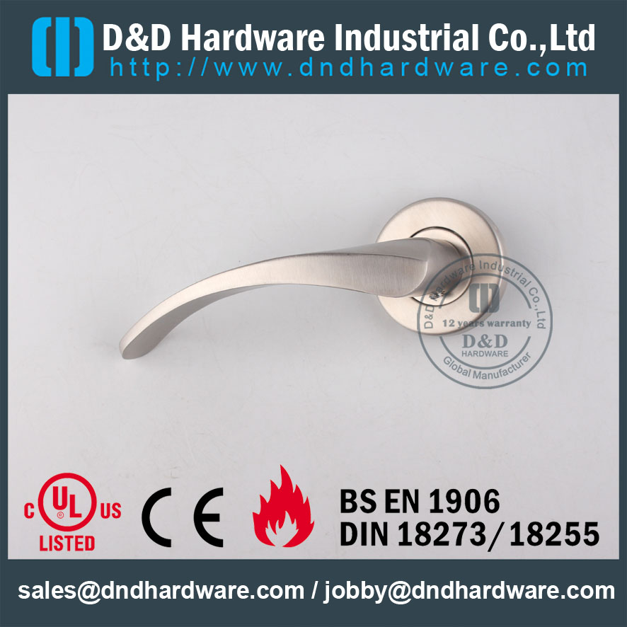 الفولاذ المقاوم للصدأ 304 دخول مقبض رافعة الصلبة للأبواب الخشبية- DDSH013