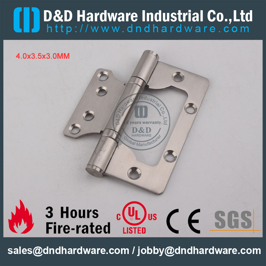 D & D Hardware-UL القياسية SS304 الباب فلوش المفصلي DDSS026