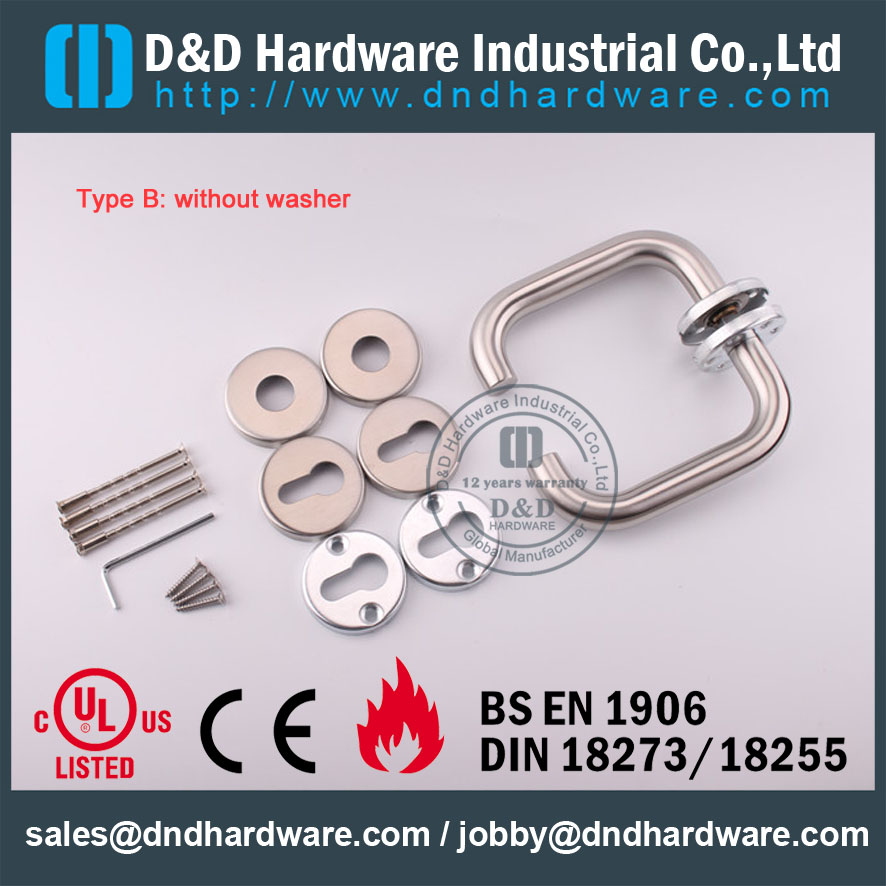 D & D الأجهزة النار مصنف SS304 أنبوب مقبض DDTH001