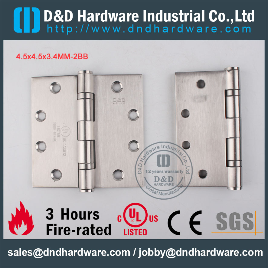 D & D Hardware-UL النار تصنيف 4.5x4.5x3.4-2bb الباب المفصلي DDSS001