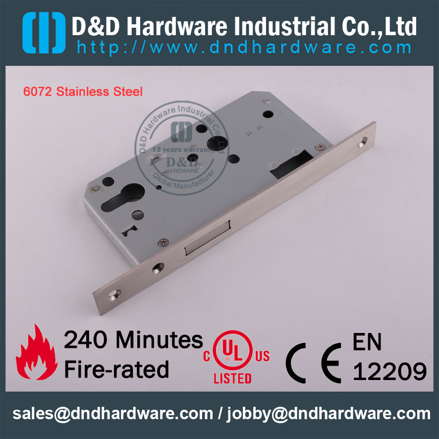 D & D الأجهزة الحديثة الداخلية SS304 النار تصنيف Deadbolt قفل DDML013