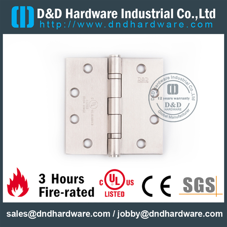 UL مصنفة الحريق الكامل الباب المفصل DDSS002-FR-4.5x4.5x3.0mm