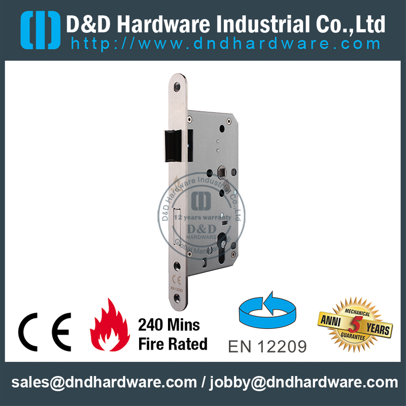 SS304 جولة ركنية مقاومة للحريق Sash Lock-DDML009-R