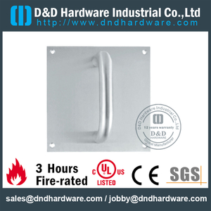 الفولاذ المقاوم للصدأ 304 رافعة مقبض اليورو الشخصي على لوحة مربعة للصلب Door-DDSP021