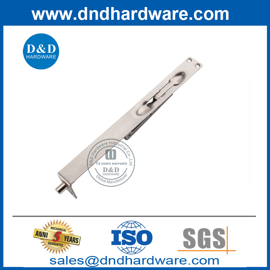 الفولاذ المقاوم للصدأ L نوع فلوش الباب الترباس للباب المعدني الداخلي- DDDB006