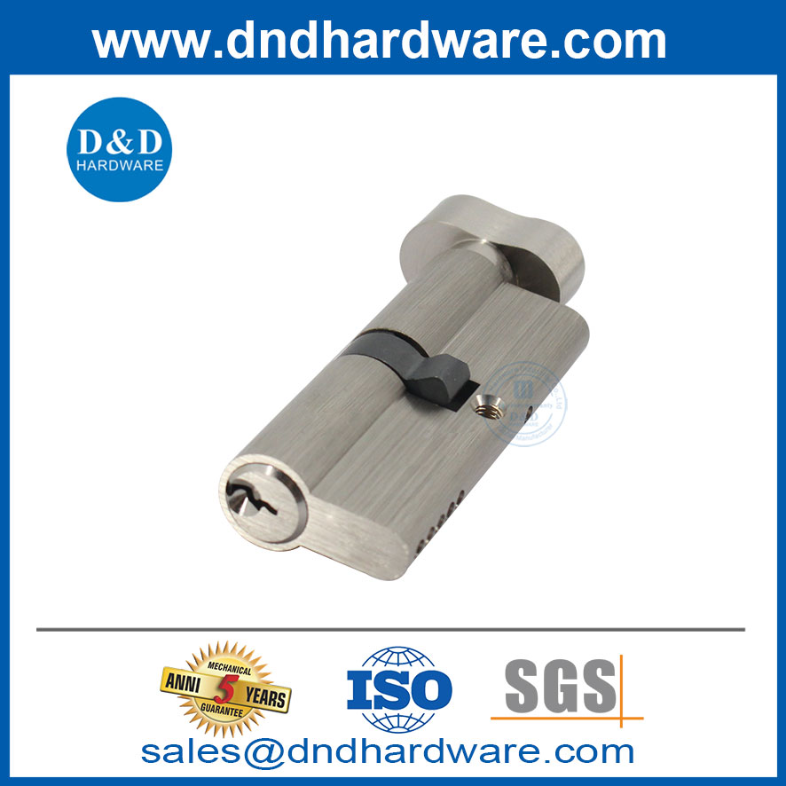 6 دبوس يورو واحد جانبي النحاس النحاس DORE DOOR MSYLINT LOCK CYLINDER مع KEYS-DDLC014