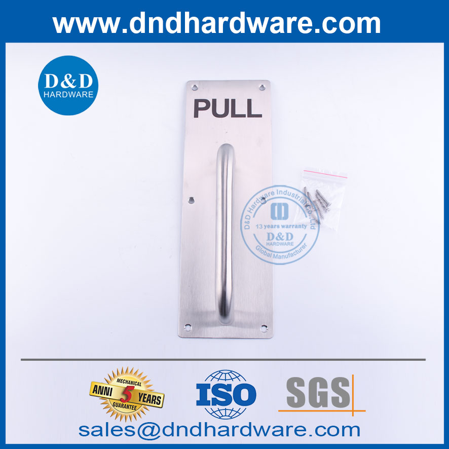 مقبض سحب SS316 واسع 100 مم مع لوحة للباب الأمامي DDPH023