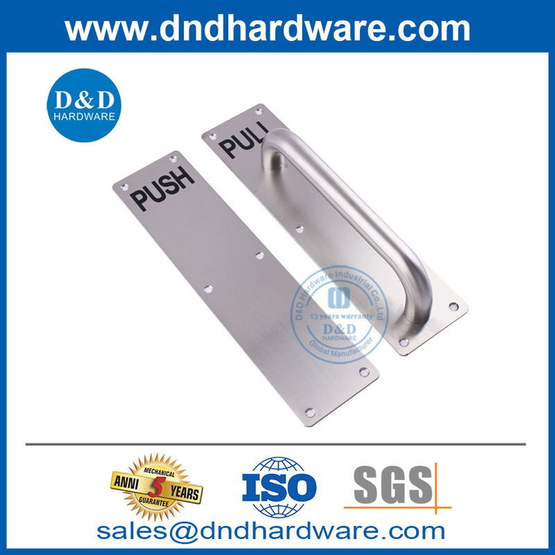 التصميم الحديثة دفع الفولاذ المقاوم للصدأ وصفيحة سحب مع مقبض الباب DDPH023