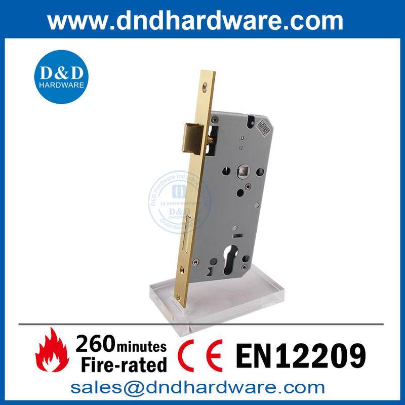 CE EURO SATIN BRASS SUS304 سلامة دخول الباب قفل DDML009 
