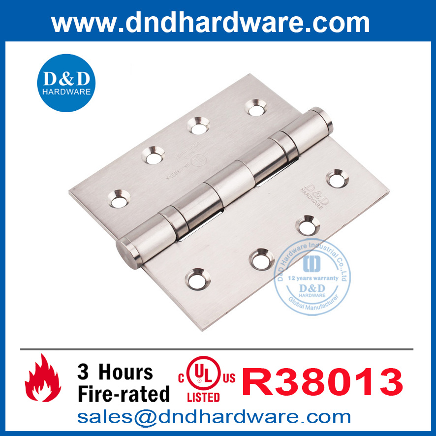 UL المدرجة في SS316 Fire Fire Durise Door المفصل للباب التجاري DDSS001-FR-4X3.5x3.0