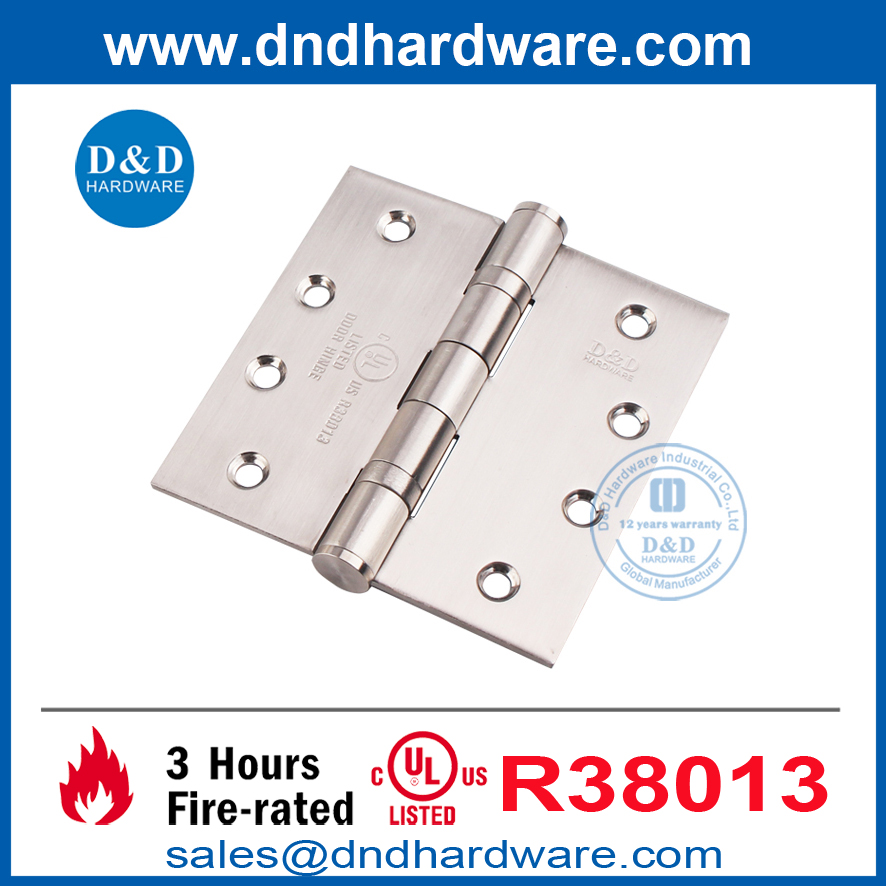 الباب المعدني من الفولاذ المقاوم للصدأ مفصلات باب الانتهاء الكامل للبور الشقة DDSS001-FR-4X4X3.0