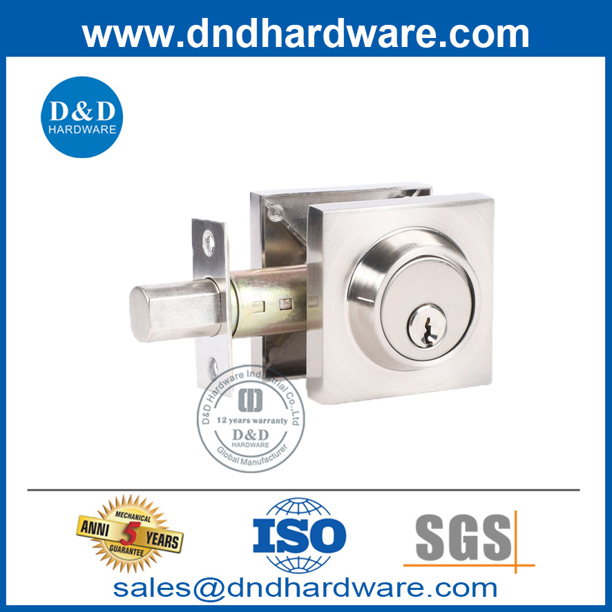 Matt Blakc Zinc Alloy Square Type One Swide Door Knob Lock-DDLK031