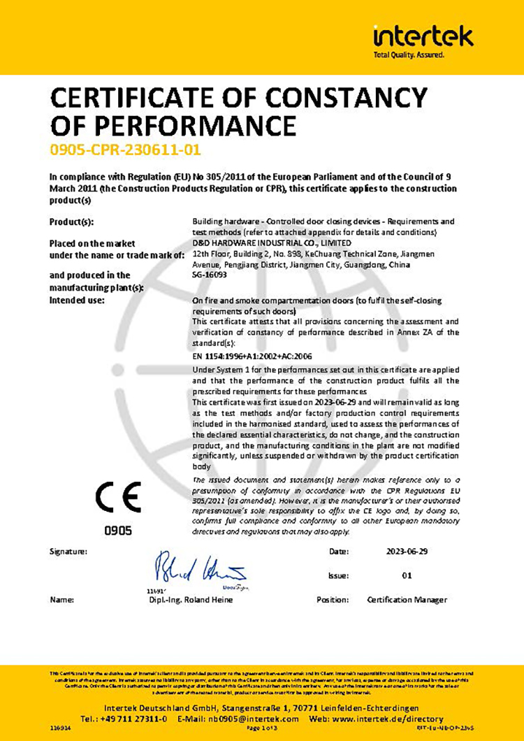 CE DOOR ALICER -DDDC013