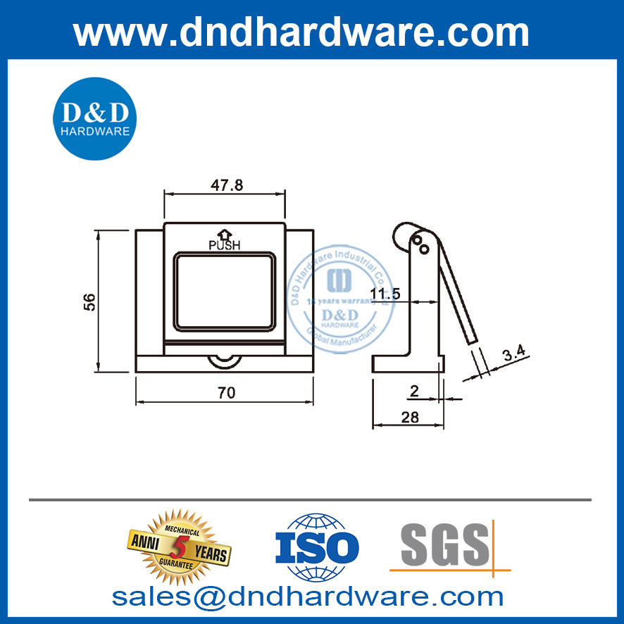 أمن البوين SS304 حارس الباب حارس الباب واقي باب الحارس-DDDG012