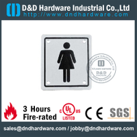 الفولاذ المقاوم للصدأ للمرأة الحمام ساحة تسجيل لوحة 100x100mm للأبواب مرحاض -DDSP002