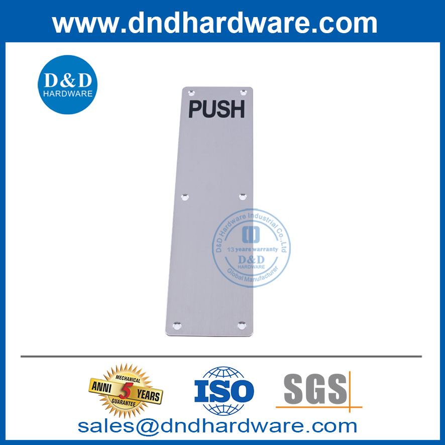 التصميم الحديثة دفع الفولاذ المقاوم للصدأ وصفيحة سحب مع مقبض الباب DDPH023