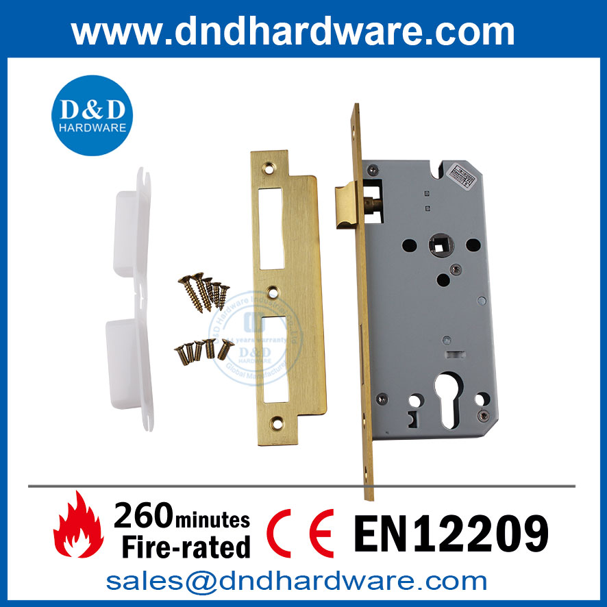 CE EURO SATIN BRASS SUS304 سلامة دخول الباب قفل DDML009 