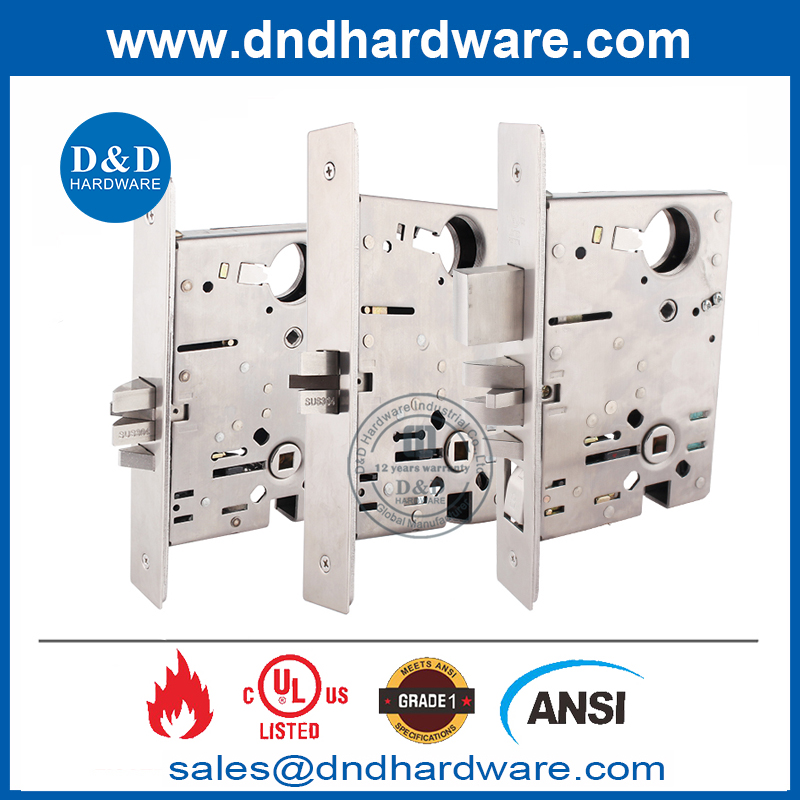 الفولاذ المقاوم للصدأ 304 صامد الباب قفل UL ANSI GRADE 1 DEADBOLT LOCK for Apartment-DDAL20 F20