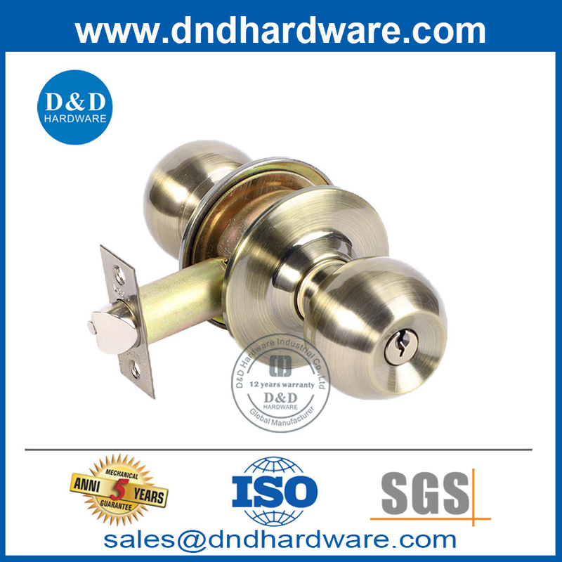 أفضل الأمن الأمن النحاس النحاس الزنك سبيكة مقبض الباب مع Lock-DDLK040