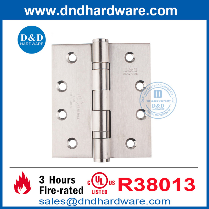 UL المدرجة في SS316 Fire Fire Durise Door المفصل للباب التجاري DDSS001-FR-4X3.5x3.0