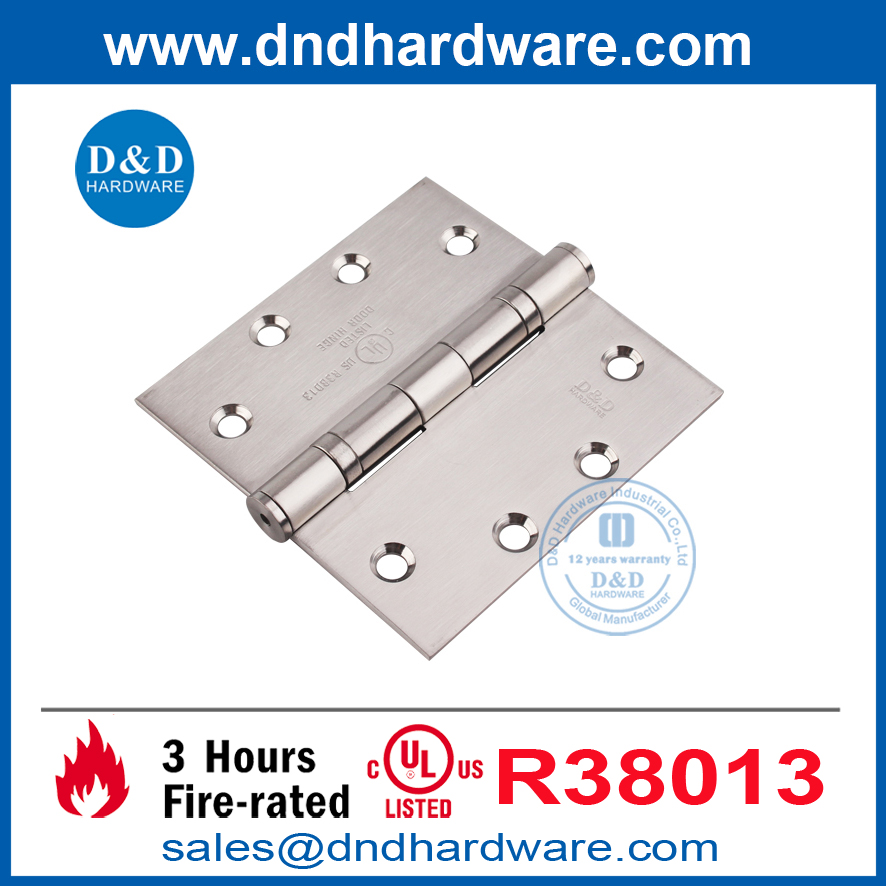SUS316 مقاومة الحريق UL Ball Ball Bearing for Outside Door-DDSS002-FR-4.5x4.5x3.4