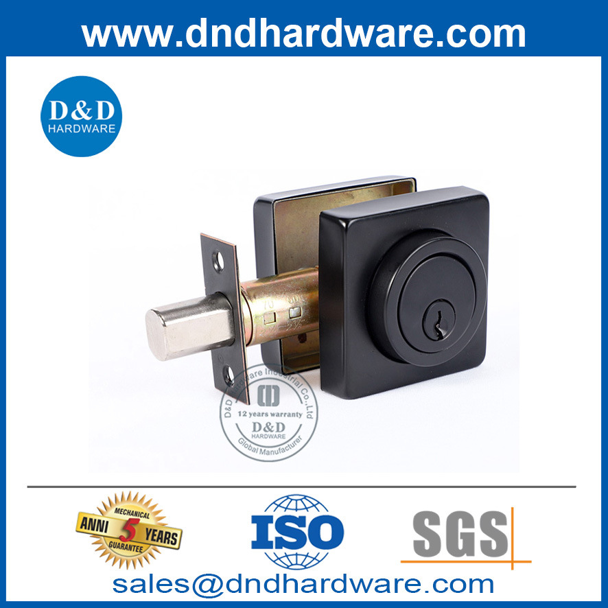ساتان النيكل مربع المربع زنك سبيكة قفل الباب deadbolt-ddlk021
