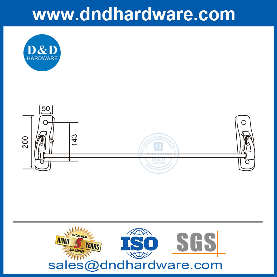 Bar Bar Lock Exprative Extension Bar Bar Stainless Steel Cross Bar-DDPD009
