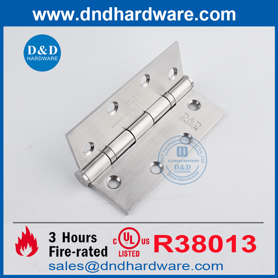 UL Metal Door Steel Lastless Steel 316 مفصلات باب النار-DDSS005-FR-5X3.5x3.0