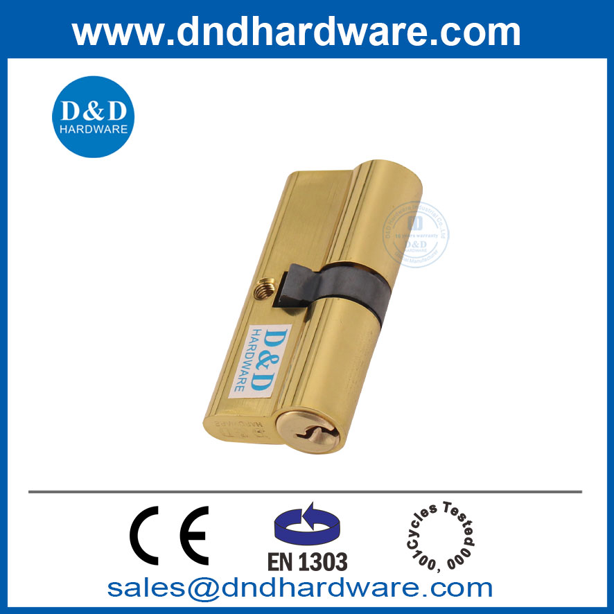 النحاس المصقول EN1303 النحاس الصلب 60 مم مفاتيح قفل Double Lock Cylinder-DDLC003